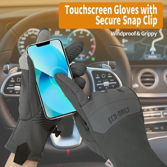 ⚡Eco daily Touchscreen Gloves Windproof Non-Slip Lightweight Winter Driving - Picture 2 of 7